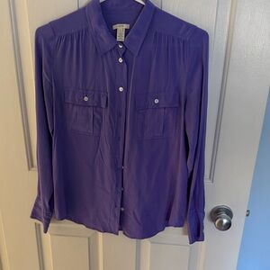 Silk Button-Up Blouse